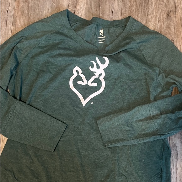 Green Long Sleeve Browning Shirt - Picture 2 of 6